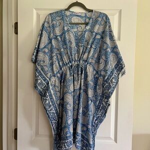 Sevya Handmade Blue Paisley Coverup - OS